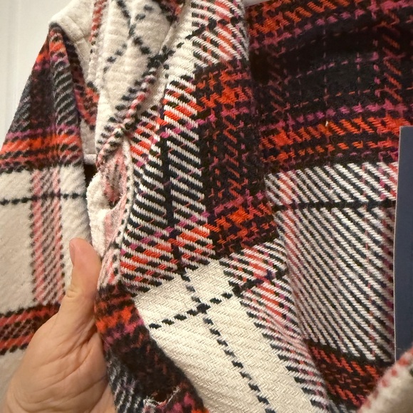 Plaid Button-Up Shirt Jacket-NWT - Picture 7 of 8